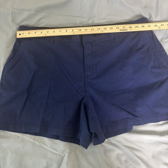 Lane Bryant Navy Chino Girlfriend Shorts 22 - Picture 8 of 11